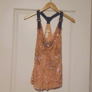 Diesel beaded silk top XS